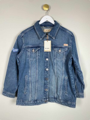 Mos Mosh str. M <br/> blå denimjakke