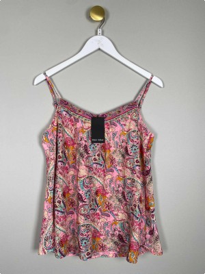 Black Colour str. S/M <br/> pink-mønstret top