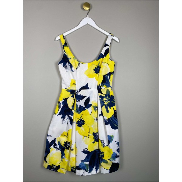 Ralph Lauren str. 40 <br/> kjole med gule blomster
