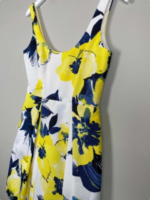 Ralph Lauren str. 40 <br/> kjole med gule blomster
