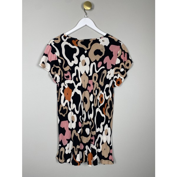Masai str. L <br/> sort bluse med mønster - Image 3