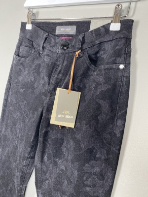 Mos Mosh str. 26 <br/> sorte jeans med mønster