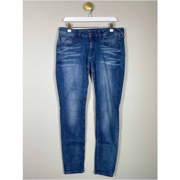 Tommy Hilfiger str. 32 <br/> blå jeans