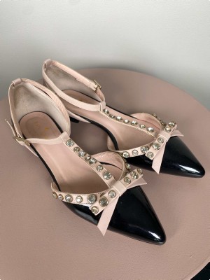 Kate Spade Str. 38 <br/> Lak ballerinaer med nitter.