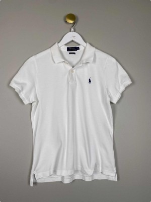 Ralph Lauren str. M/L <br/> hvid polo