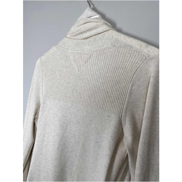 Tommy Hilfiger Str. M <br/> Cardigan med bindebånd, creme. - Image 4