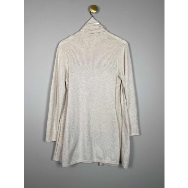 Tommy Hilfiger Str. M <br/> Cardigan med bindebånd, creme. - Image 3