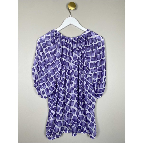 SOL-design str. 48 <br/> bluse i lilla farver - Image 3