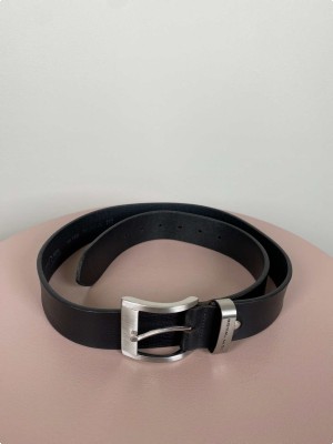 Tom Tailor <br/> sort læderbælte <br/> 100cm