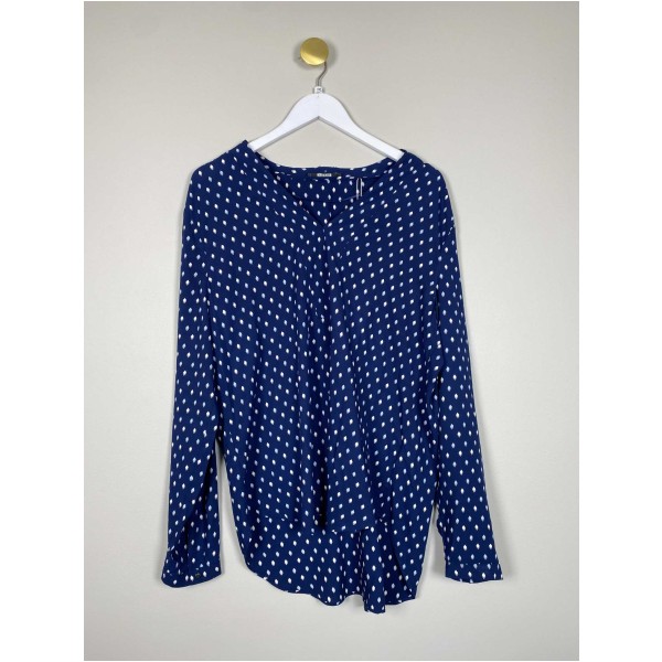 Esprit str. XXL <br/> blå bluse med mønster