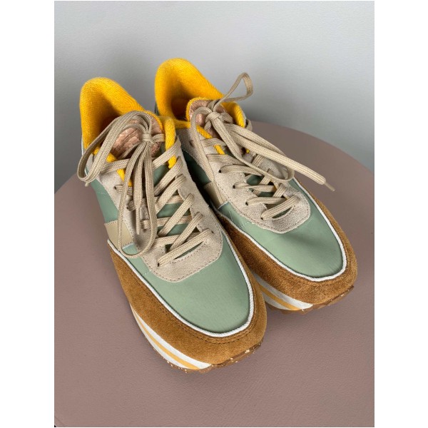 Woden str. 40 <br/> sneakers, orange og grøn - Image 2