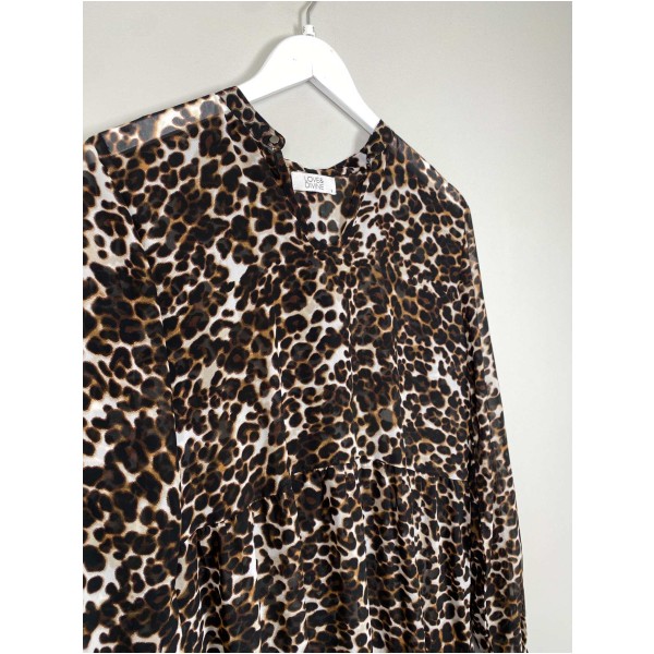 Love & Divine str. S <br/> kjole med leopardprint - Image 2