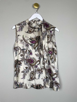 DAY Birger et Mikkelsen str. 36 <br/> lys silketop med mønster