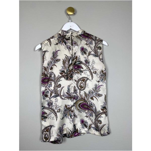 DAY Birger et Mikkelsen str. 36 <br/> lys silketop med mønster - Image 3