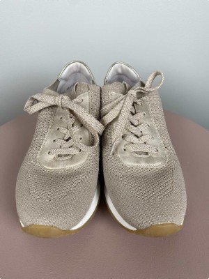 Remonte str. 39 <br/> sandfarvet sneakers med glimmer
