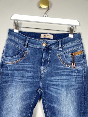 Mos Mosh str. 28 <br/> blå jeans med nitter