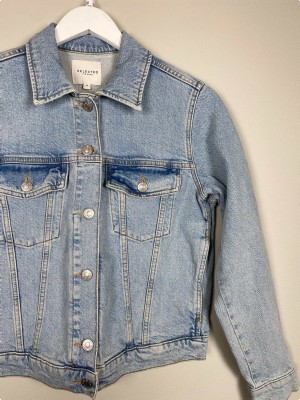 Selected str. 38 <br/> blå denimjakke