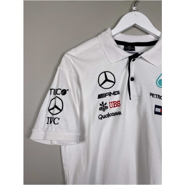 Mercedes Benz str. XL <br/> hvid polo med tryk - Image 5