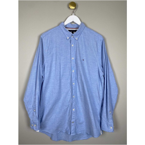 Tommy Hilfiger str. XL <br/> blå skjorte
