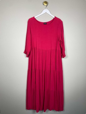 Gozzip str. M/L<br/> lang pink kjole