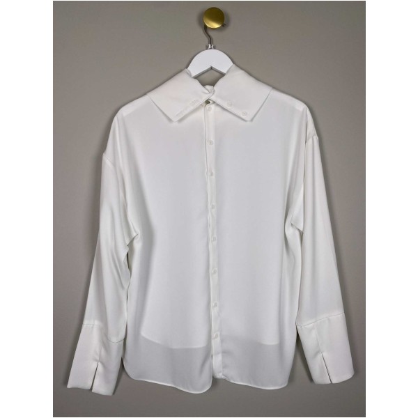 Designers Remix str. 42 <br/> råhvid bluse med knapper i ryg - Image 3