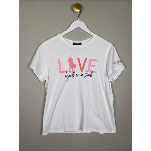 Ralph Lauren str. M <br/> hvid t-shirt med print