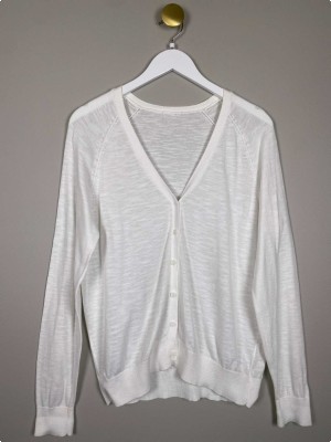 Hvid cardigan str. L