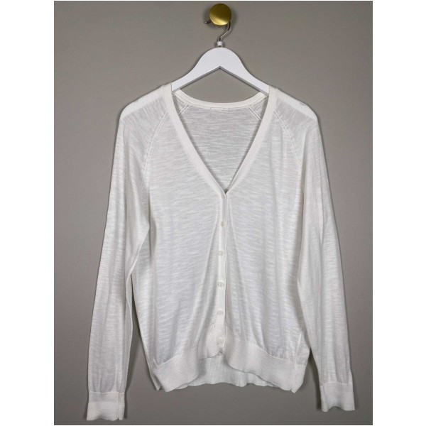 Hvid cardigan str. L