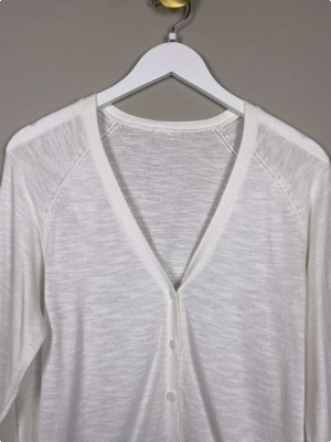 Hvid cardigan str. L