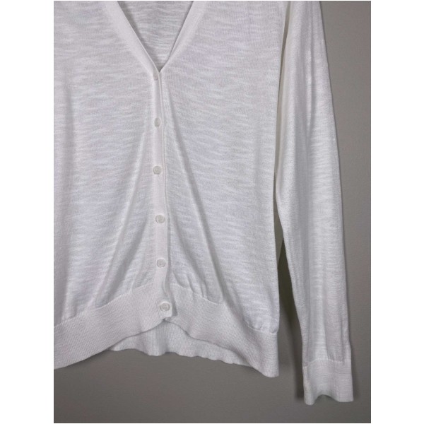 Hvid cardigan str. L - Image 4