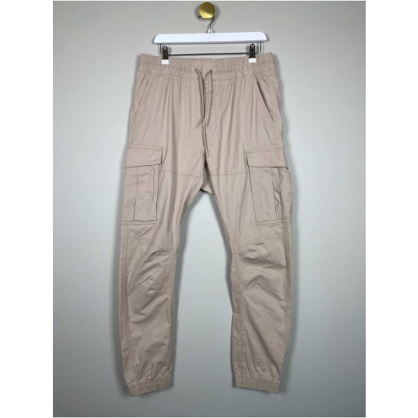 H&M str. M <br/> sandfarvet bukser med lommer