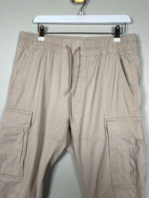 H&M str. M <br/> sandfarvet bukser med lommer