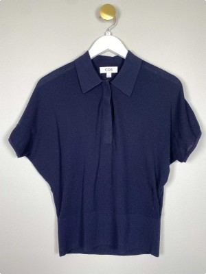 COS str. S <br/> navy blå polo