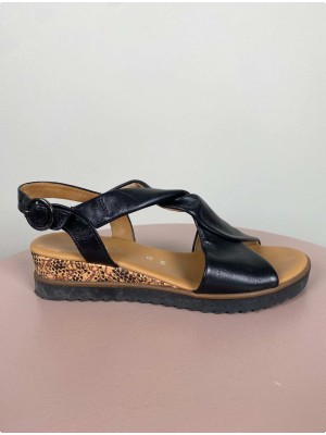 Gabor str. 37,5 <br/> sort sandal