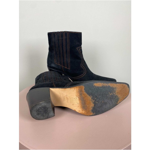 Ganni str. 41 <br/> sorte ankle boots - Image 3