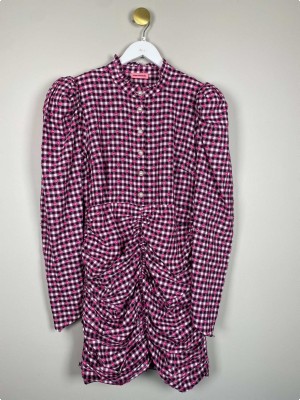 Custommade str. 42 <br/> pink mønstret kjole