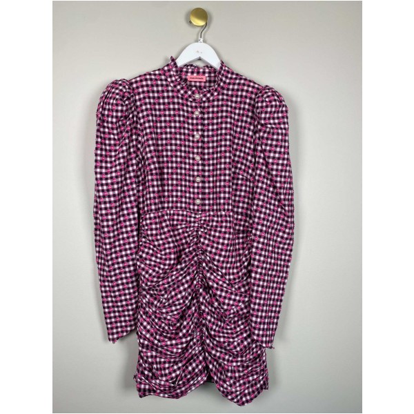 Custommade str. 42 <br/> pink mønstret kjole