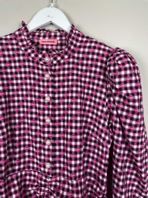Custommade str. 42 <br/> pink mønstret kjole