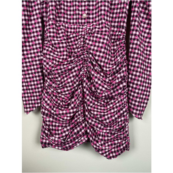 Custommade str. 42 <br/> pink mønstret kjole - Image 4