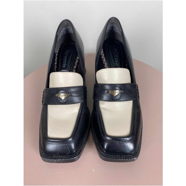 Tamaris Str. 38 <br/> Sko, sort/ creme. - Image 6
