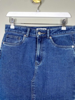 Only Str. M <br/> Denim nederdel.