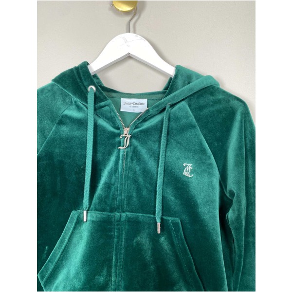 Juicy Couture str. S <br/> grøn velour hættetrøje - Image 2