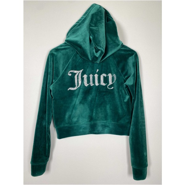 Juicy Couture str. S <br/> grøn velour hættetrøje - Image 3