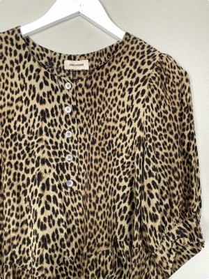 Zadig & Voltaire Str. M <br/> Kjole, leoprint.