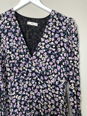 Mango str. L <br/> blomstret kjole