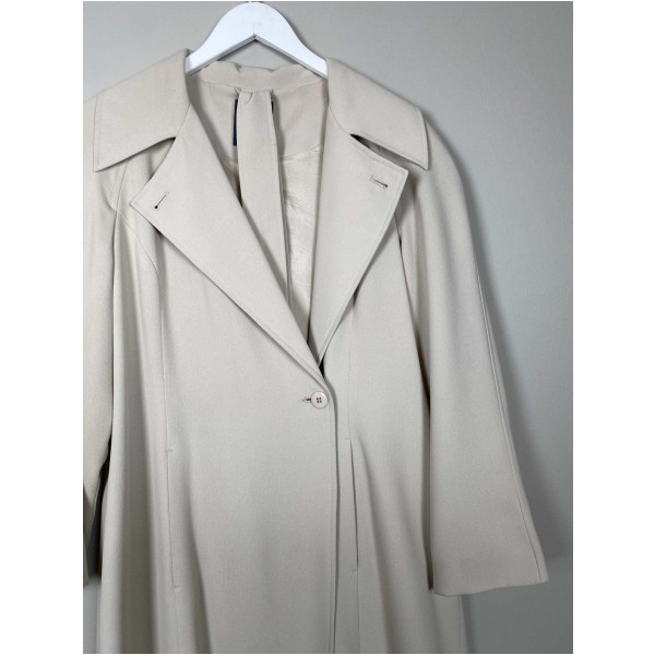 CCDK str. 40 <br/> lang beige frakke med bindebånd - Image 2