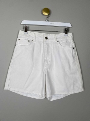 Gestuz Str. 28 <br/> Denim shorts, hvid.