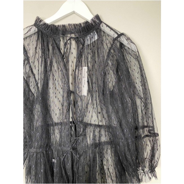 Designers Remix Str. 36 <br/> Tyl bluse, sort. - Image 2