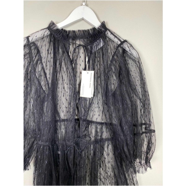 Designers Remix Str. 36 <br/> Tyl bluse, sort. - Image 4