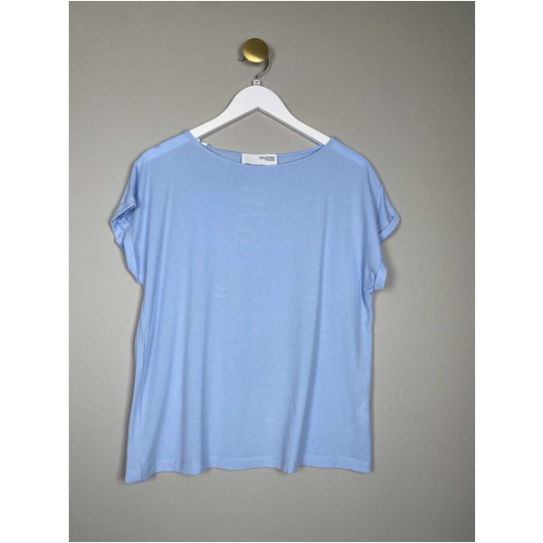 Selected Str. M <br/> T-shirt, lyseblå.